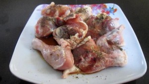 chicken prepared before cooking