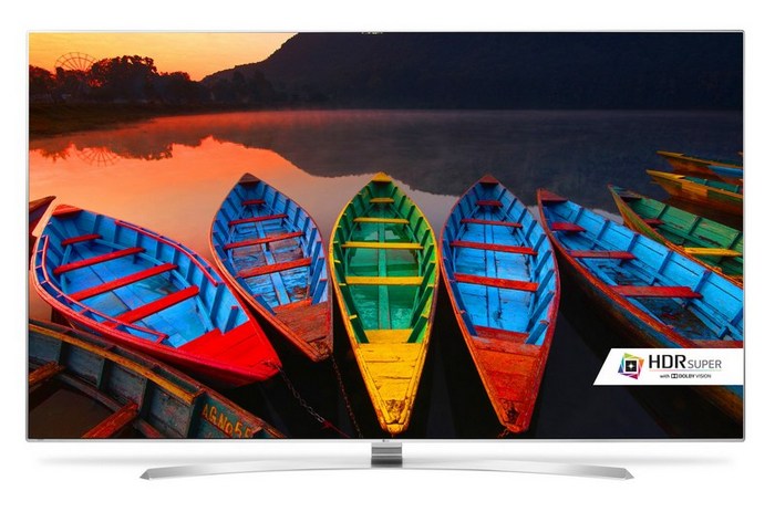 LG Electronics USA today announced pricing and availability for its 2016 "LG SUPER UHD TV" series, the company&apos;s premium line of LED-backlit LCD 4K UHD TVs, which were previewed at CES(R) 2016. Available starting this month, LG SUPER UHD TV models feature LG&apos;s most advanced LED picture quality ever and offer the first complete high dynamic range (HDR) solution with support for both DolbyVision(TM) and HDR10. (PRNewsFoto/LG Electronics USA)